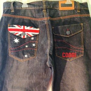 Coogi men's  black blue jeans waist 38 length 34
